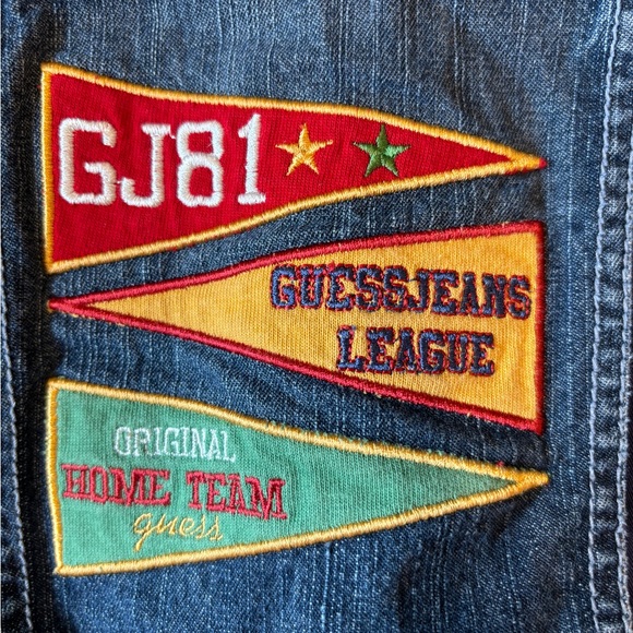 Vintage 2000s Y2K Guess Baby Denim Jean Jacket Baby Embroidered 12M - Picture 8 of 12